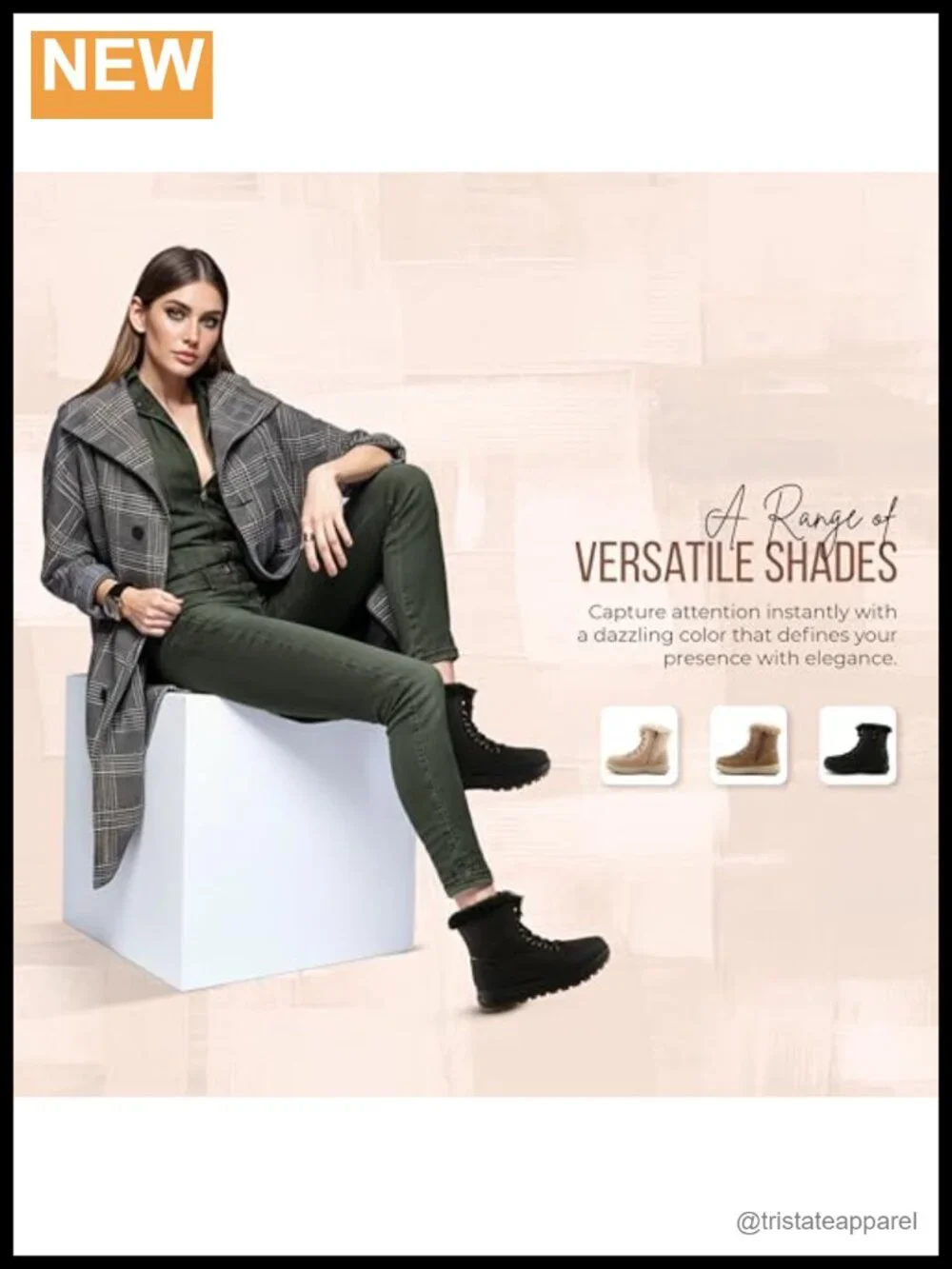 Waterproof Faux Fur Lined Nylon Ankle Snow Boot Slip-On Platform Sole